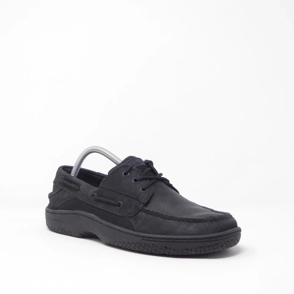 Sperry Mens Boat Shoes Black Billfish 3-Eye Leather STS24997 Size 9.5